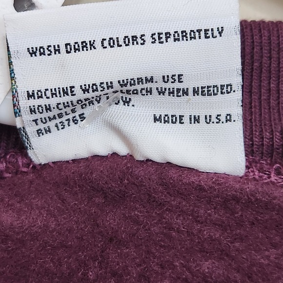 NWT VTG Deadstock PRO-SPIRIT Select Sweats USA Crewneck Sweatshirt Maroon SZ XXL - Picture 6 of 8
